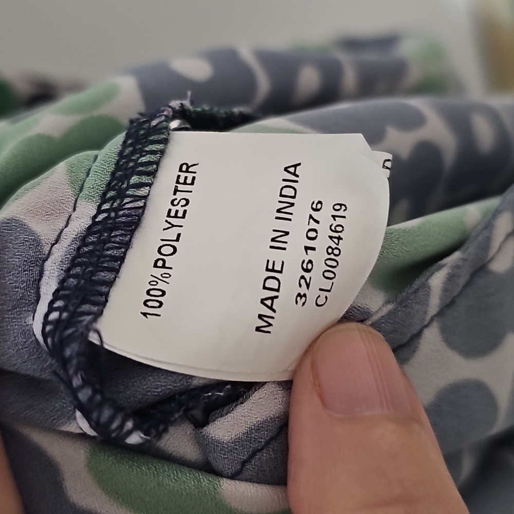 Zapelle Geometric Pattern Dress in Blue, Green, and White - Picture 5 of 5